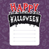 Happy Halloween Card with Text Box