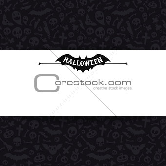 White Paper Sheet on Dark Halloween Background