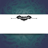 White Paper Sheet on Dark Halloween Background