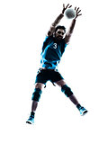man volleyball  jumping silhouette