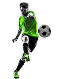 soccer football player young man kicking silhouette