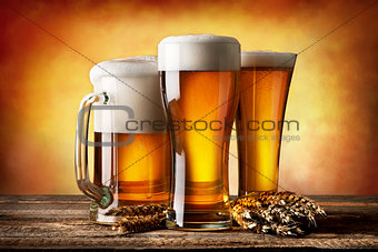 Three beers and wheat