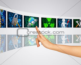 Protection of information. Virtual screens