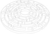 Round intricate labyrinth