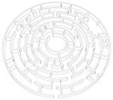Round tangled maze