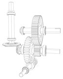 Gears with bearings and shafts