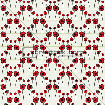 seamless pattern with poppy