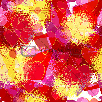 Decorative patterned texture "Valentine's Day" 