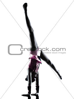 Rhythmic Gymnastics  little girl child   silhouette