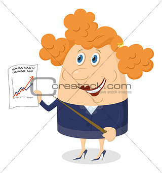 Businesswoman with graph