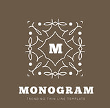 Simple and graceful monogram design template