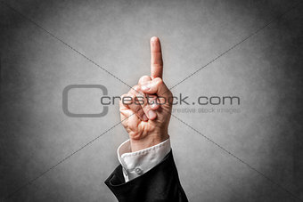 Closeup gesture of businessman