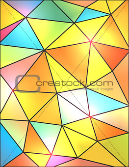 Colorful Abstract Geometric Triangles Background Illustration