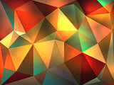 Abstract Geometric Glowing Triangles Illustration