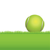 Tennis Ball in Grass Background Illustration