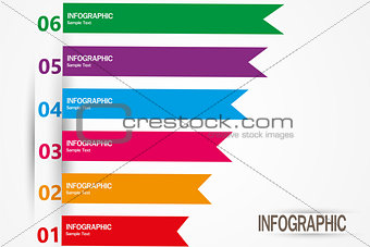 Modern business steps to success charts and graphs options banner.  illustration modern design template
