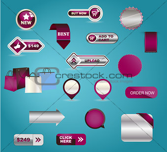 business buttons mega-pack. You can use it for your online shop, business website, blog, artwork. You can edit any button as you like.