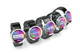 Group of smartwatches