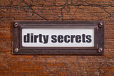 dirty secrets - file cabinet label