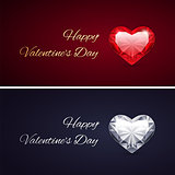 Happy Valentines Day Cards with Gems