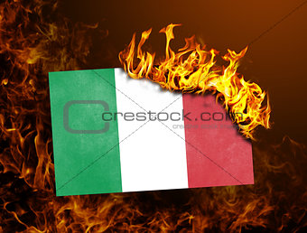 Flag burning - Italy
