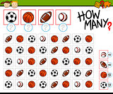 counting game cartoon illustration