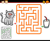 cartoon maze or labyrinth game