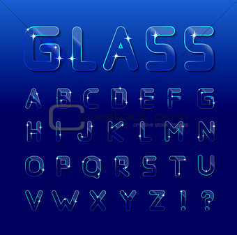 Vector glass font