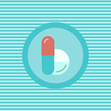 Pills color flat icon