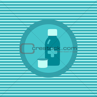 Therapeutic syrup color flat icon