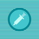 Syringe color flat icon