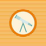 Telescope color flat icon