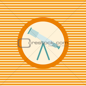 Telescope color flat icon