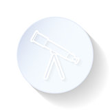 Telescope thin lines icon