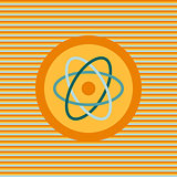 Atom color flat icon