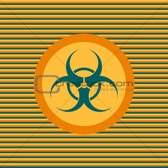 Biohazard color flat icon