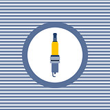 Spark-plug color flat icon
