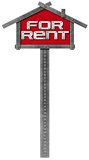 House For Rent Sign - Metallic Meter