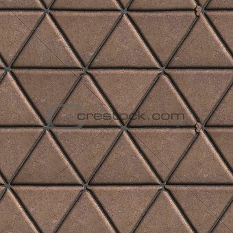 Paving Slabs Brown Pattern of Small Triangles.