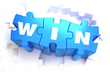Win - White Word on Blue Puzzles.