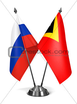 Russia and East Timor - Miniature Flags.