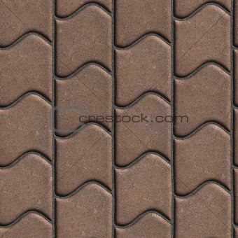 Brown Paving Slabs of the Wavy Form.