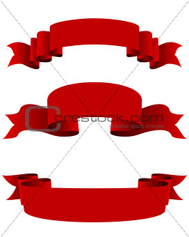 Three red ribbons
