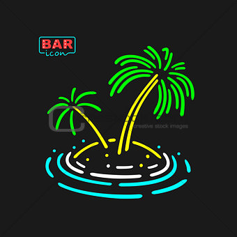 Neon Symbol Palm Tree