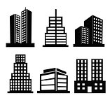 Commercial building icons