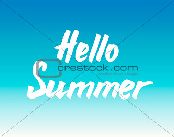 Summer calligraphical design element for poster or flyer