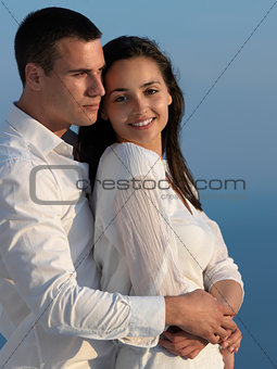 happy young romantic couple have fun arelax  relax at home