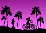 Biker at Sunset