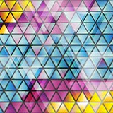 Abstract glossy triangles vector pattern