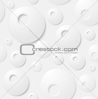 Abstract grey paper circles background